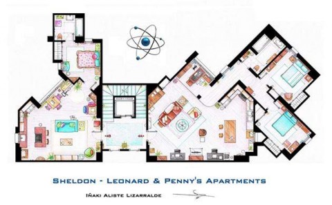 FLOOR PLANS OF FAMOUS TELEVISION SHOWS